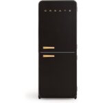 CREATE RETRO FRIDGE COMBI 185 Frigorífico combi 401 L NoFrost Clase energética E Negro Maneta Madera